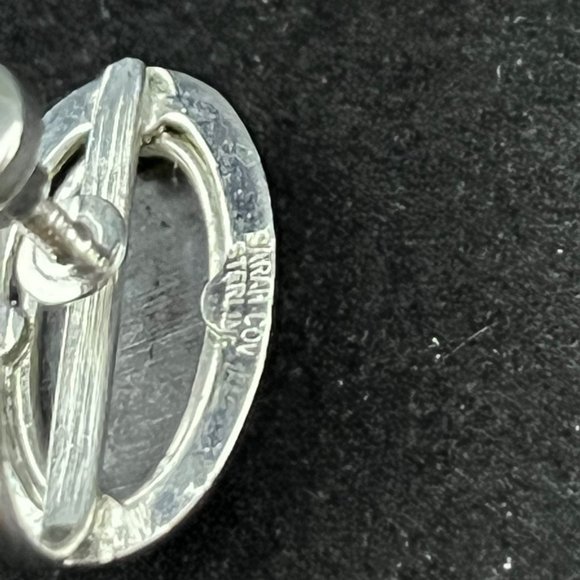 Vintage Sarah Coventry Sterling Silver Mother of pearl Screw Back Earrings (2804 - Picture 9 of 9